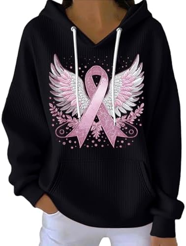 41bqdzo40ul. ac .jpg HOOUDO Damen Oversize Pullover Hoodie Herbst Winter Cardigan Mit Kapuze Langarm V-Ausschnitt