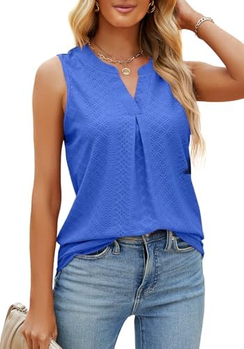 41ch8uscgwl. ac .jpg TrendiMax Global Recycled Standard Damen Casual Tank Top Lang V Ausschnitt Sommer Tunika