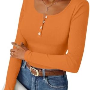 Topassion Damen Stretch Pullover Elegant Pulli Sexy Leicht Strickpullover Herbst Gerippt Tops
