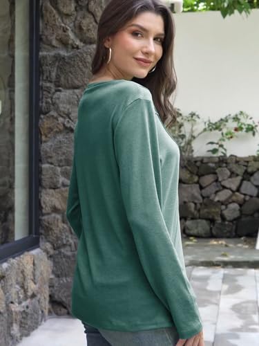 41cz7krkvhl. ac 2.jpg Cuptacc Langarmshirt Damen Rundhalsausschnitt Chic Mit Falten OEKO-TEX STANDARD 100