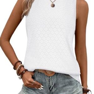 Zeagoo Damen Sommer Tank Top Rundhals Leicht Lässiges Basic Top