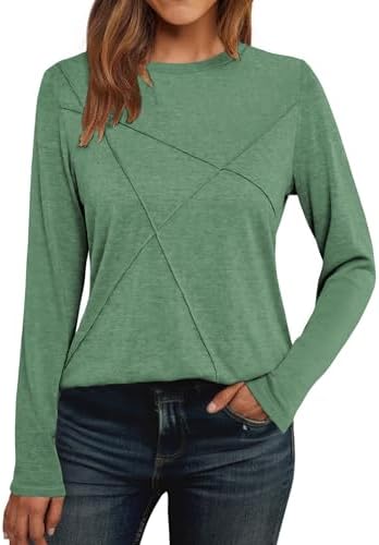 41disogtcdl. ac 2.jpg Cuptacc Langarmshirt Damen Rundhalsausschnitt Chic Mit Falten OEKO-TEX STANDARD 100