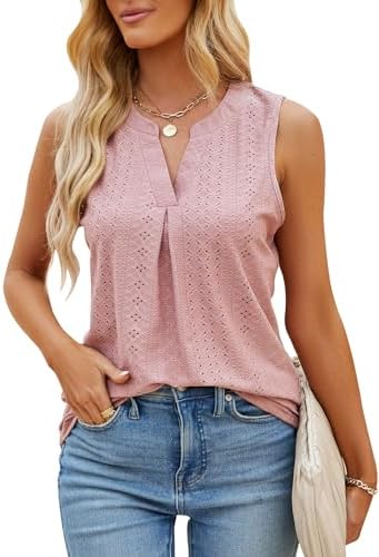 41durnmn31l. ac .jpg TrendiMax Global Recycled Standard Damen Casual Tank Top Lang V Ausschnitt Sommer Tunika