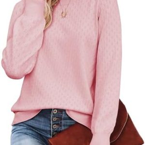Zeagoo Warm Winterpullover Damen Elegant Rundhals Strickpulli Langarmshirt | Zeagoo Winter Pullover Damen Langarmshirt