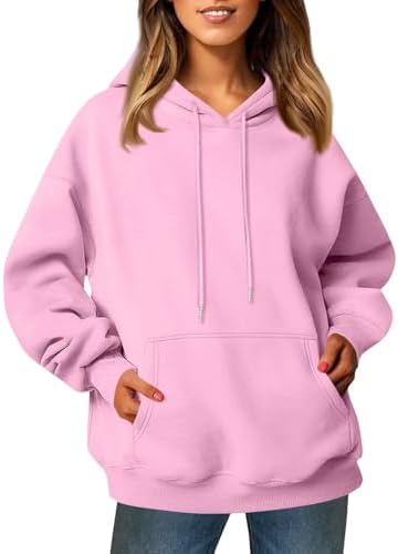 41hynsjcil. ac .jpg Generisch Lässige Leichte Jogginganzug Damen Loose Fit Sport Kapuzenpullover Oversize Langarm Gelb Groß Kleiner Standard