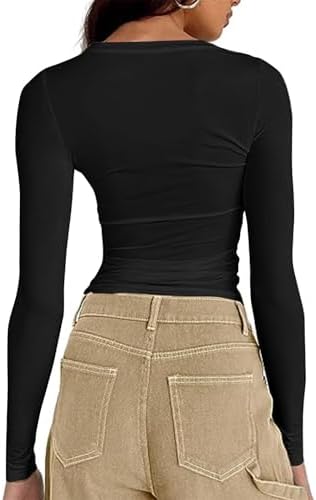 41j53ommobl. ac .jpg Cuptacc Damen Langarmshirt - Leichtgewichtig - Basic T-Shirt - Einfarbig - Langärmlige Oberteile - Damen Longsleeve Top