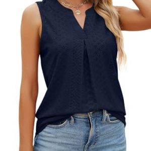 TrendiMax Global Recycled Standard Damen Casual Tank Top Lang V Ausschnitt Sommer Tunika