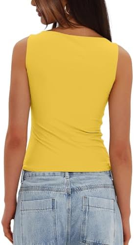 41kekkmvmvl. ac .jpg Generisch Lässiges Tanktop für Damen zur perfekten Layering-Möglichkeit aus Rippstrick | Schmale Passform generisches D