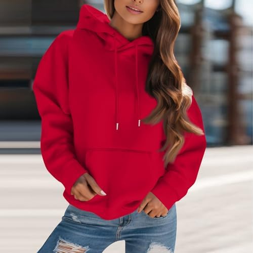 41lm9z8meql. ac .jpg Generisch Lässige Leichte Jogginganzug Damen Loose Fit Sport Kapuzenpullover Oversize Langarm Gelb Groß Kleiner Standard