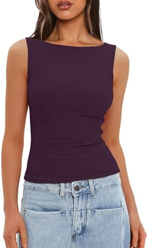 41lkesjijxl. ac .jpg Generisch Lässiges Tanktop für Damen zur perfekten Layering-Möglichkeit aus Rippstrick | Schmale Passform generisches D