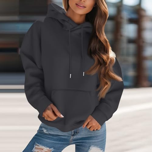 41orc27iwjl. ac .jpg Generisch Lässige Leichte Jogginganzug Damen Loose Fit Sport Kapuzenpullover Oversize Langarm Gelb Groß Kleiner Standard