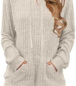 Cuptacc Herbst Essentials Pullover Damen Elegant Sweatshirt OEKO-TEX STANDARD 100 Langarm Kapuzenpullover