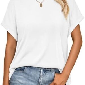 Cuptacc Damen Oversize Kurzarm T-Shirt OleΚTC OEKO-TEX STANDARD 100 Sommer Casual Flügelärmel Top