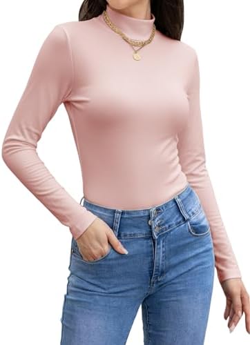 41tzenxnipl. ac 1.jpg Cuptacc Langarmshirt Pullover Damen Basic Einfarbig Slim Fit Home Freizeit