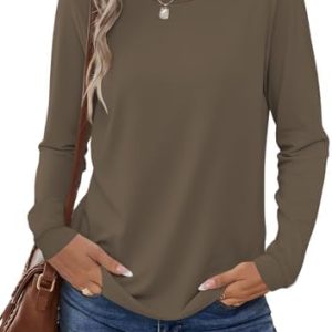 Cuptacc Damen Langarmshirt OEKO-TEX STANDARD 100Basic Rundhals Pullover