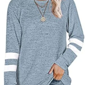 MOLERANI Sweatshirt Damen Langarmshirt Rundhals Oversize Pullover Oberteile Freizeit T-Shirts Herbst Winter S-3XL Trendi