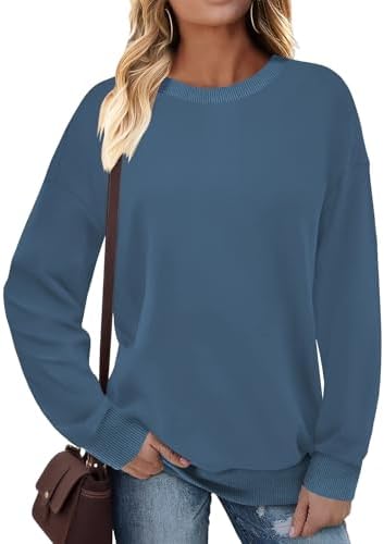 41whvv54atl. ac 2.jpg Cuptacc Damen Sweatshirt Rundhals Pullover Kontrast Tunika Langarm