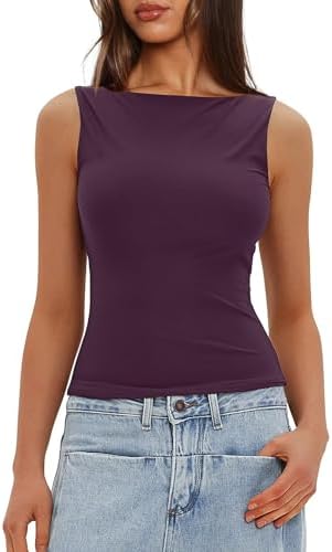 41wzinkfk0l. ac .jpg Generisch Lässiges Tanktop für Damen zur perfekten Layering-Möglichkeit aus Rippstrick | Schmale Passform generisches D