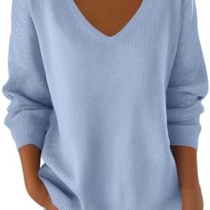 RLEHJN Herbst Pullover Damen Oversize Hoodie Elegant Winterpulloversexy langarmshirt dünn strickpullover