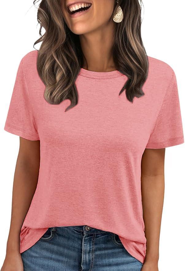 519li gl5kl. ac .jpg Cuptacc Sommer T-Shirt Damen Basic Oberteil Einfarbig Casual Top OEKO-TEX STANDARD 100