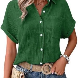 KILOXYEFRO Weisse T-Shirts Damen Elegante v Ausschnitt Tshirt Oversize Coole Frauen-Shirt Teenager Mädchenbluse Kurzarm