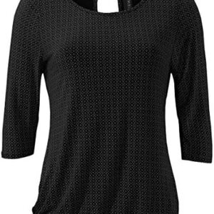 TrendiMax Damen Kurzarm T-Shirt mit Allover-Minimal Print Global Recycled Standard