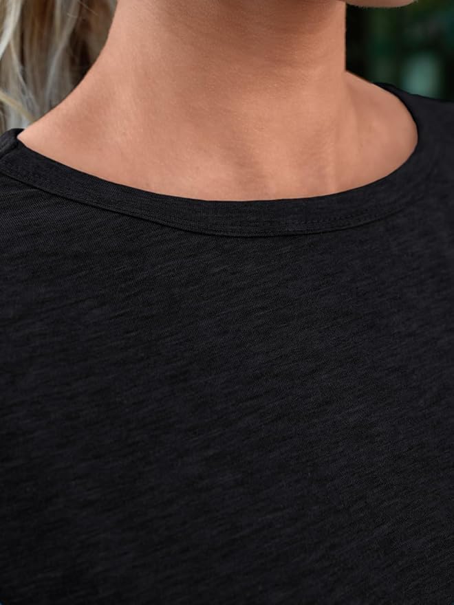 51issa00scl. ac .jpg Cuptacc Sommer T-Shirt Damen Basic Oberteil Einfarbig Casual Top OEKO-TEX STANDARD 100