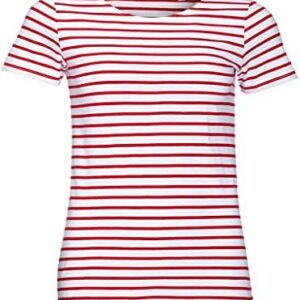 SOL'S Damen gestreiftes T-Shirt, kurze Ärmel,Comfort-Mode, Summeremode
