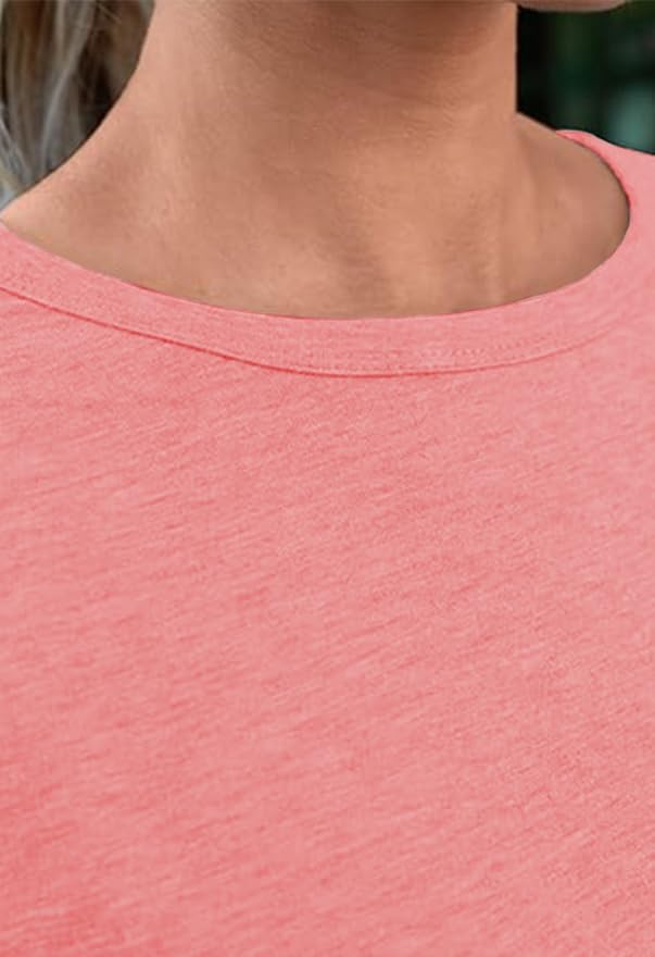 51g0t8ppv0l. ac .jpg Cuptacc Sommer T-Shirt Damen Basic Oberteil Einfarbig Casual Top OEKO-TEX STANDARD 100