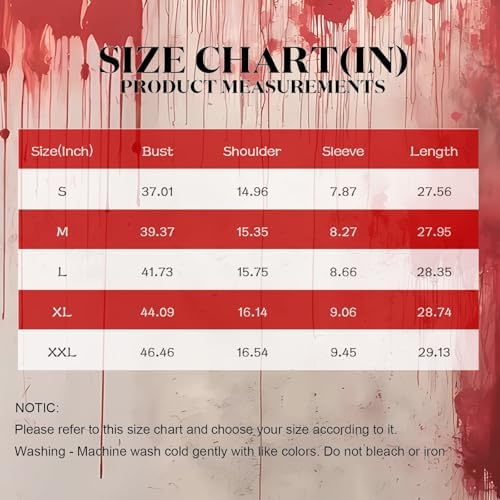 51tea1fdxl. ac 1.jpg Generisch Halloween Damen Kurzarm Blutiges Witzig Trendy Blutspritzer Horror T-Shirts Kürbis-Fledermaus-Print Oberteil
